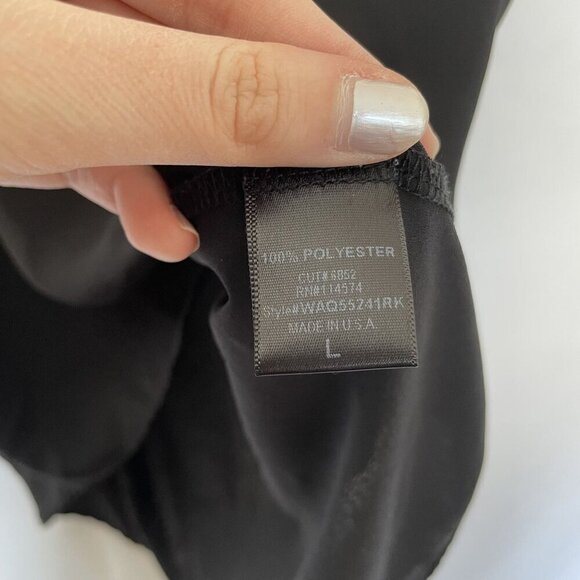 Anthropologie Pleione Black Sleeveless High-Low Hem Blouse L lightweight top - Picture 6 of 9